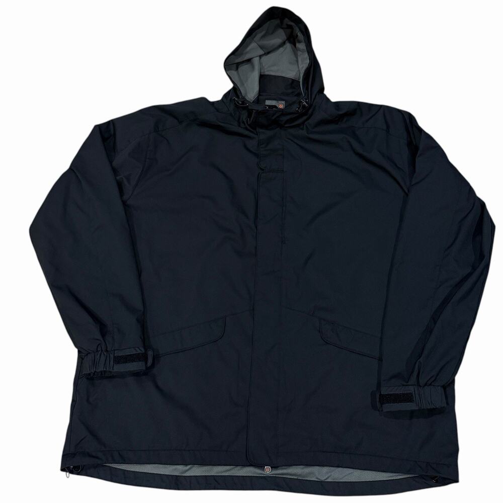 Royal Robbins Lightweight Rain Jacket Visored Hood Covered Zipper Lined XXL